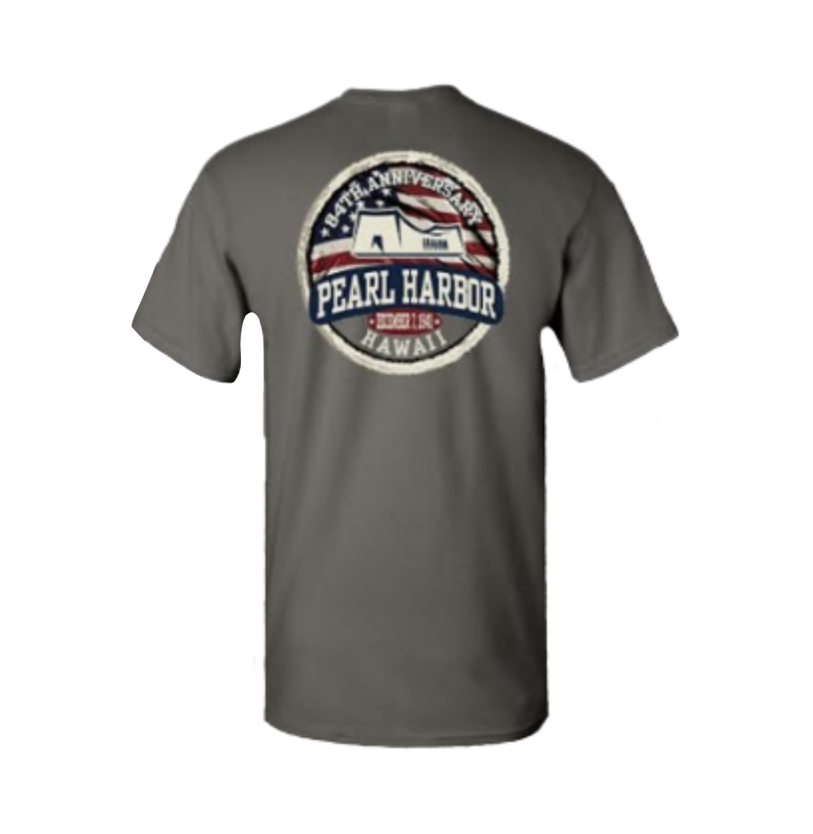 84th Annivesary USS Arizona Memorial Circle Flag Tee Gray
