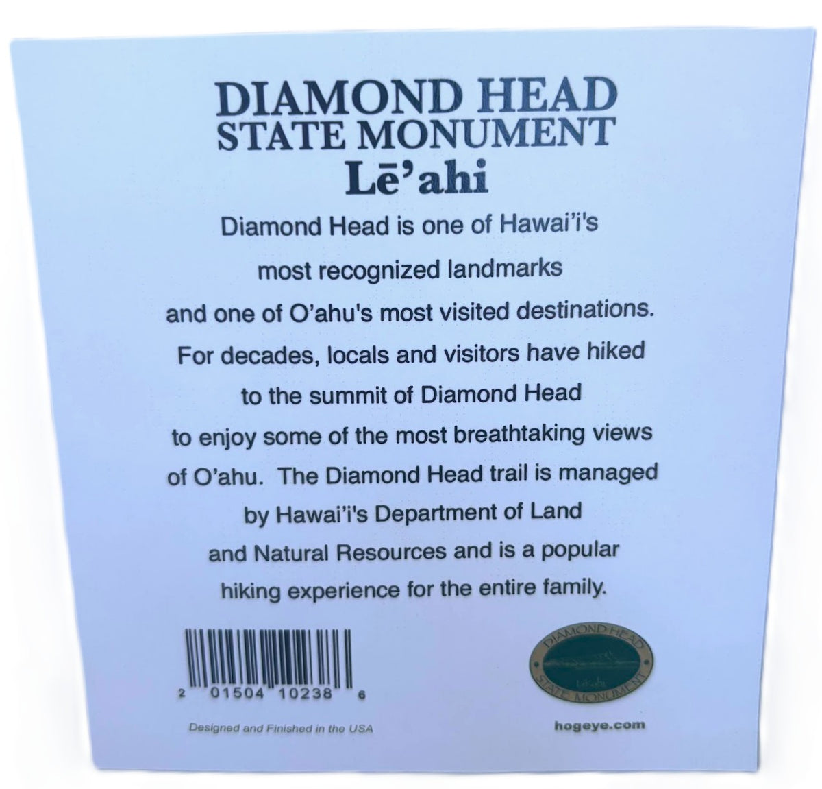 Diamond Head State Monument Logo Patch