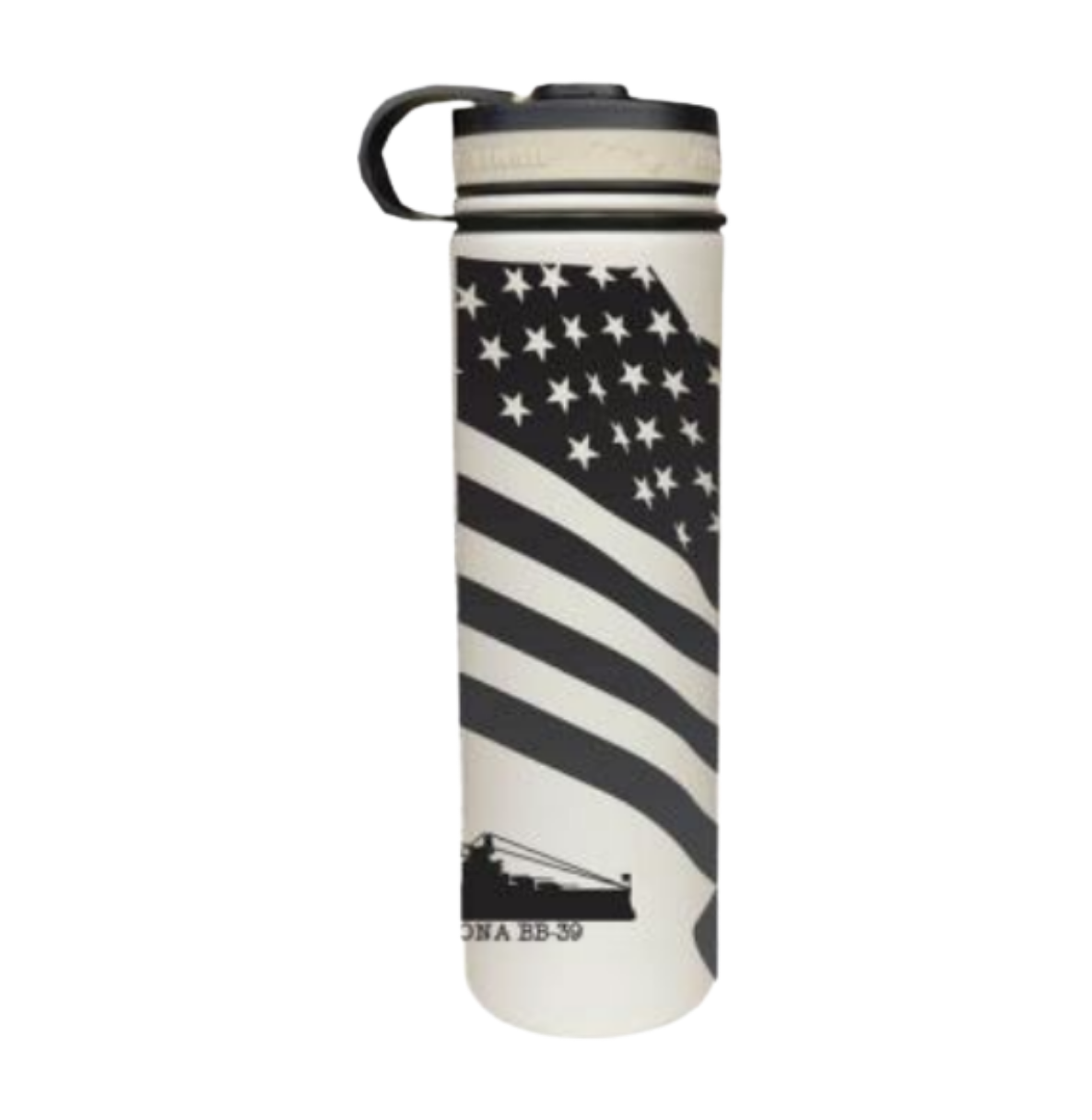 84th Anniversary BB39 USA Flag Wrap 24 Ounce Flask