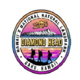 Diamond Head Hikers Sticker - Sunset