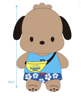 Diamond Head Pochacco Plush, 6-Inch