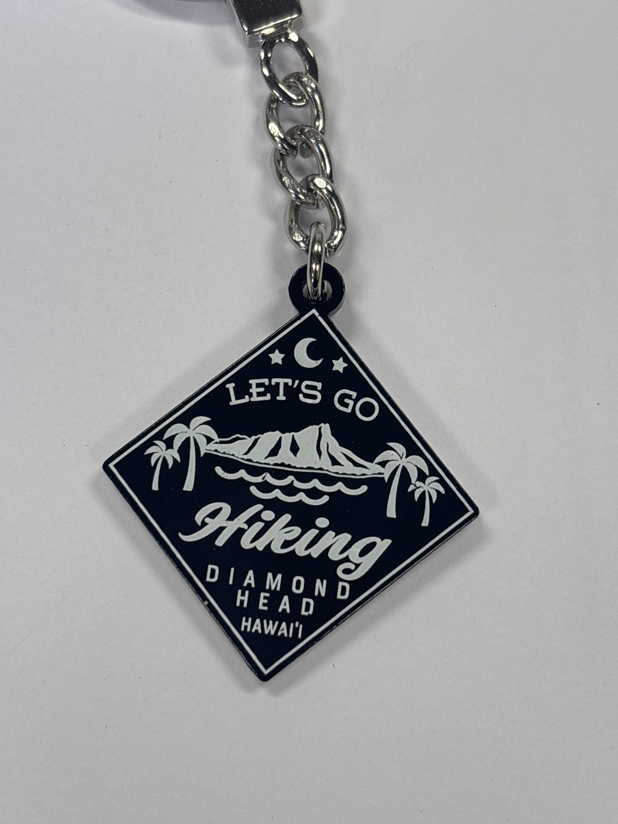 "I Hiked" Diamond Head Keychain