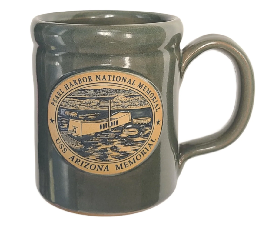 Hand Thrown USS Arizona Memorial Mug, 14 oz