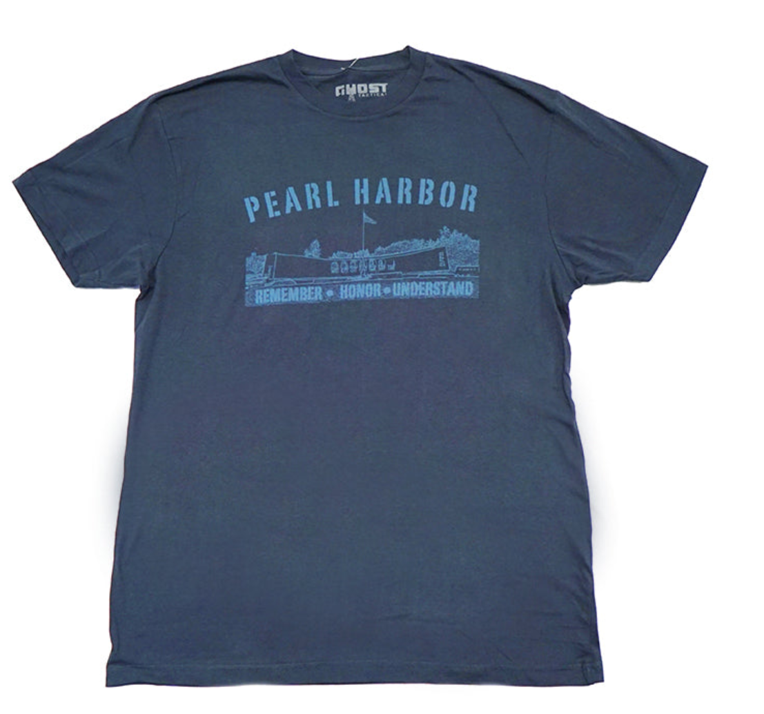 Men's Blue Pearl Harbor Memorial Shirt, Dark Blue