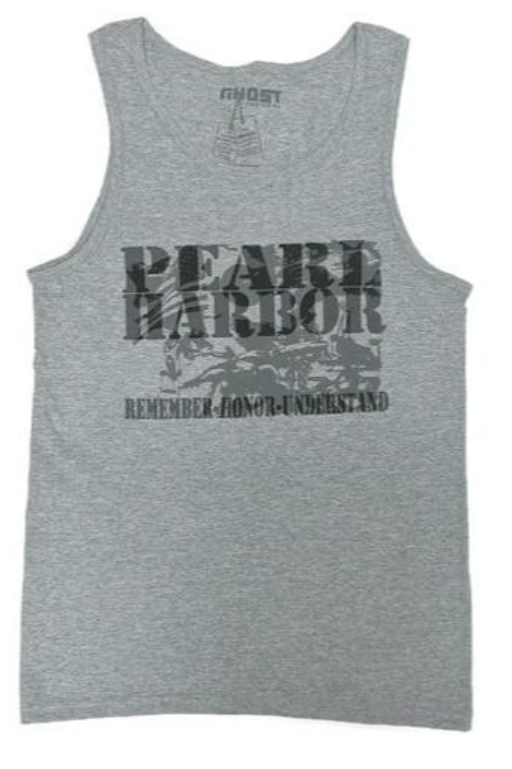 Men's Pearl Harbor Remember Honor Understand Tank Top, Grey