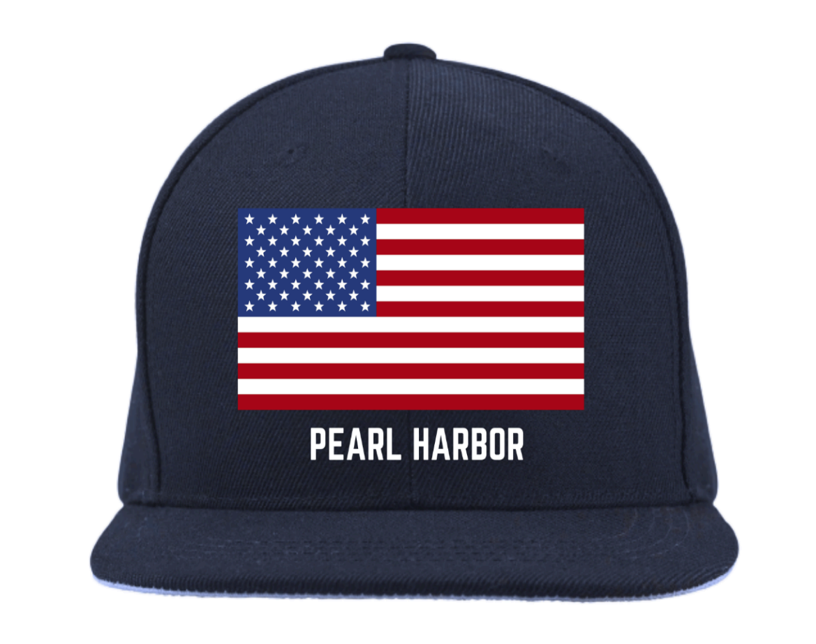 Navy Blue Full American Flag Cap