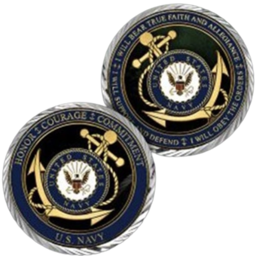 Navy Core Values Coin