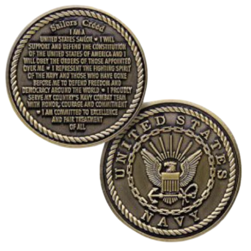 US Navy Sailors Creed Coin