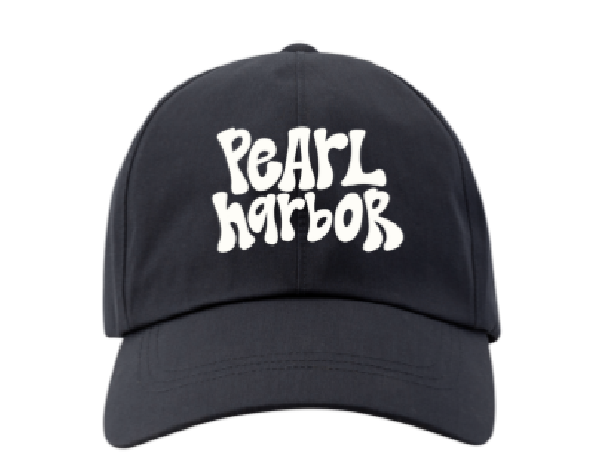 Pearl Harbor Bubble Letter Graffiti Text Baseball Cap –
