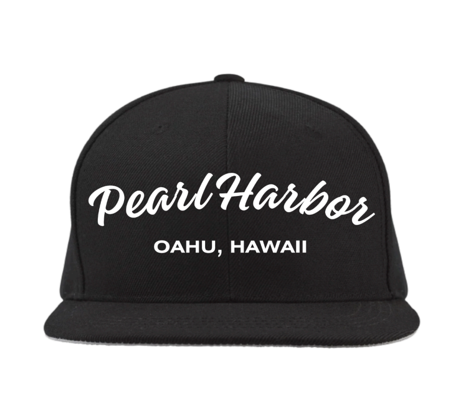 Pearl Harbor Curved Text Cap (Black) 