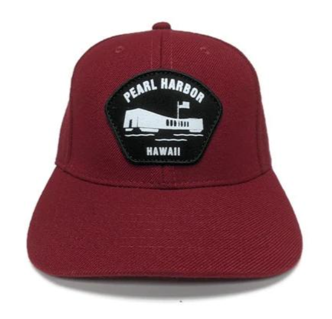 Pearl Harbor Memorial Patch Hat, Maroon