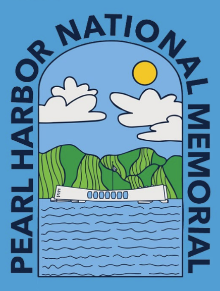Pearl Harbor National Memorial Kids Tee Blue
