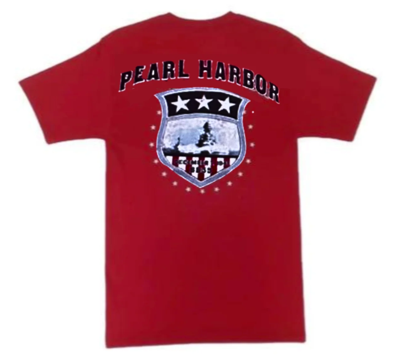 Pearl Harbor Shield Shirt, Red