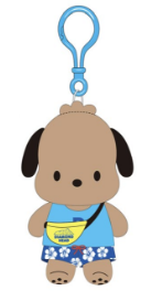 Pochacco Diamond Head Clip Plush Keychain, 4-Inch
