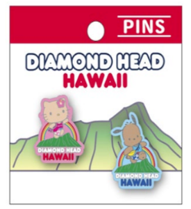 Pochacco &amp; Hello Kitty Diamond Head Pin Set