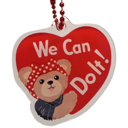 *ROSIE BEAR HEART ACRY KEYCH