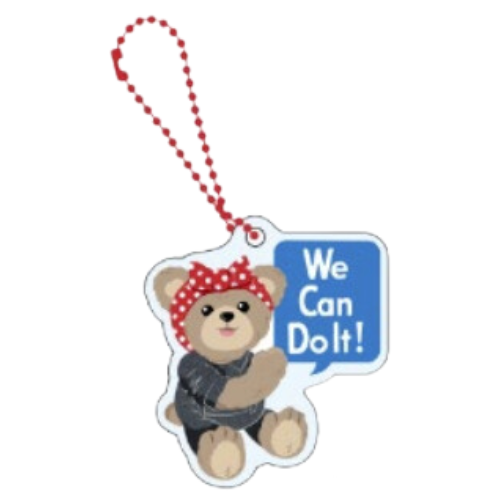 *ROSIE BEAR SIT ACRYLIC KEYCH