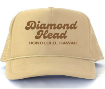 Light Brown Diamond Head Trucker Cap