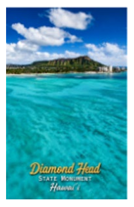 Diamond Head State Monumnet Ocean View Magnet