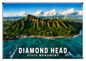 Diamond Head Side Crater Photo Magnet