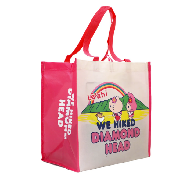 Hello Kitty We Hiked Diamond Head Recycle Tote Bag Hello Kitty We Hiked Diamond Head Recycle Tote Bag