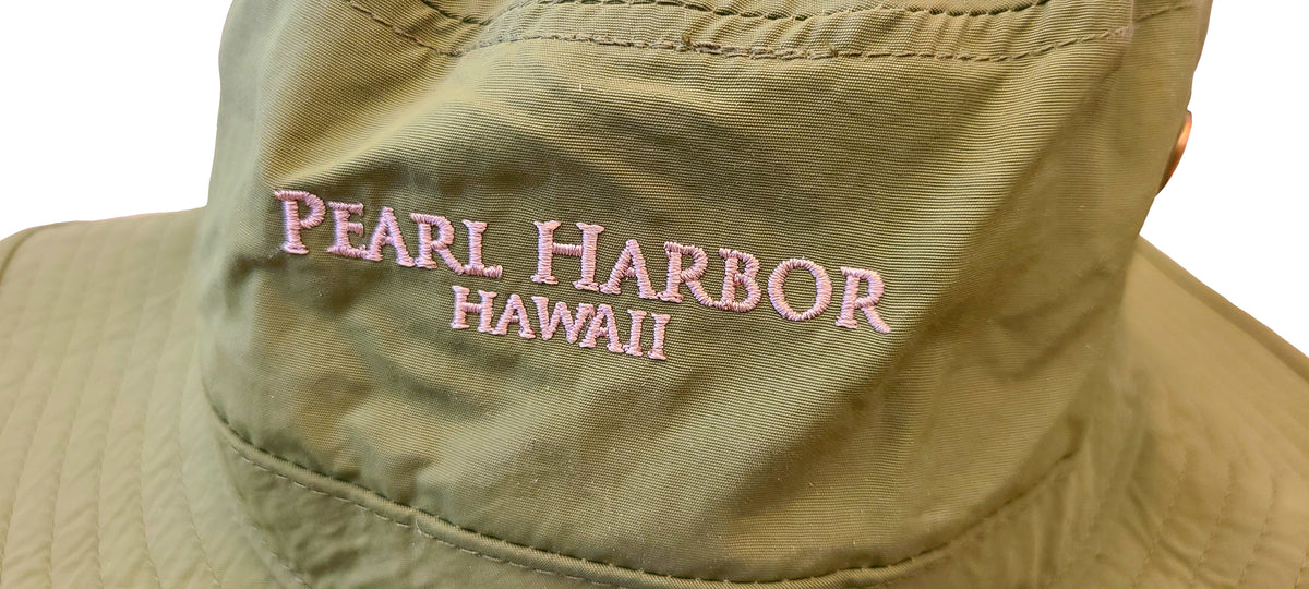 USS Arizona Logo Bucket Hat, Army Green