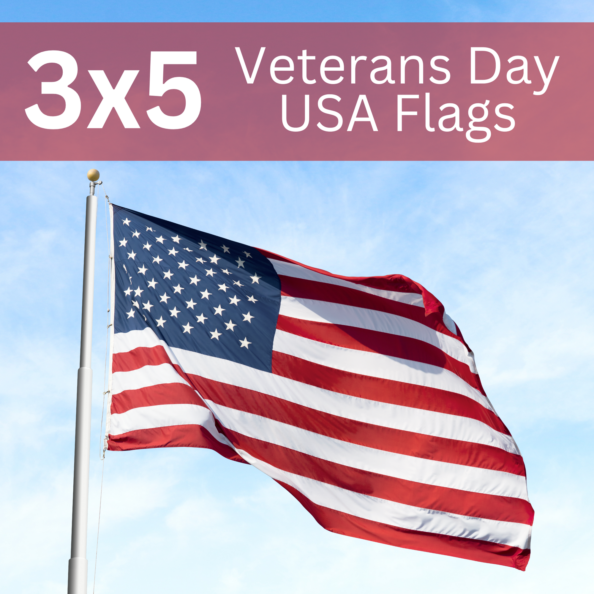 3x5 Veteran's Day USA Flag Flown On USS Arizona Memorial At Pearl Harbor