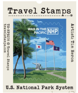 War in the Pacific Travel Stamp