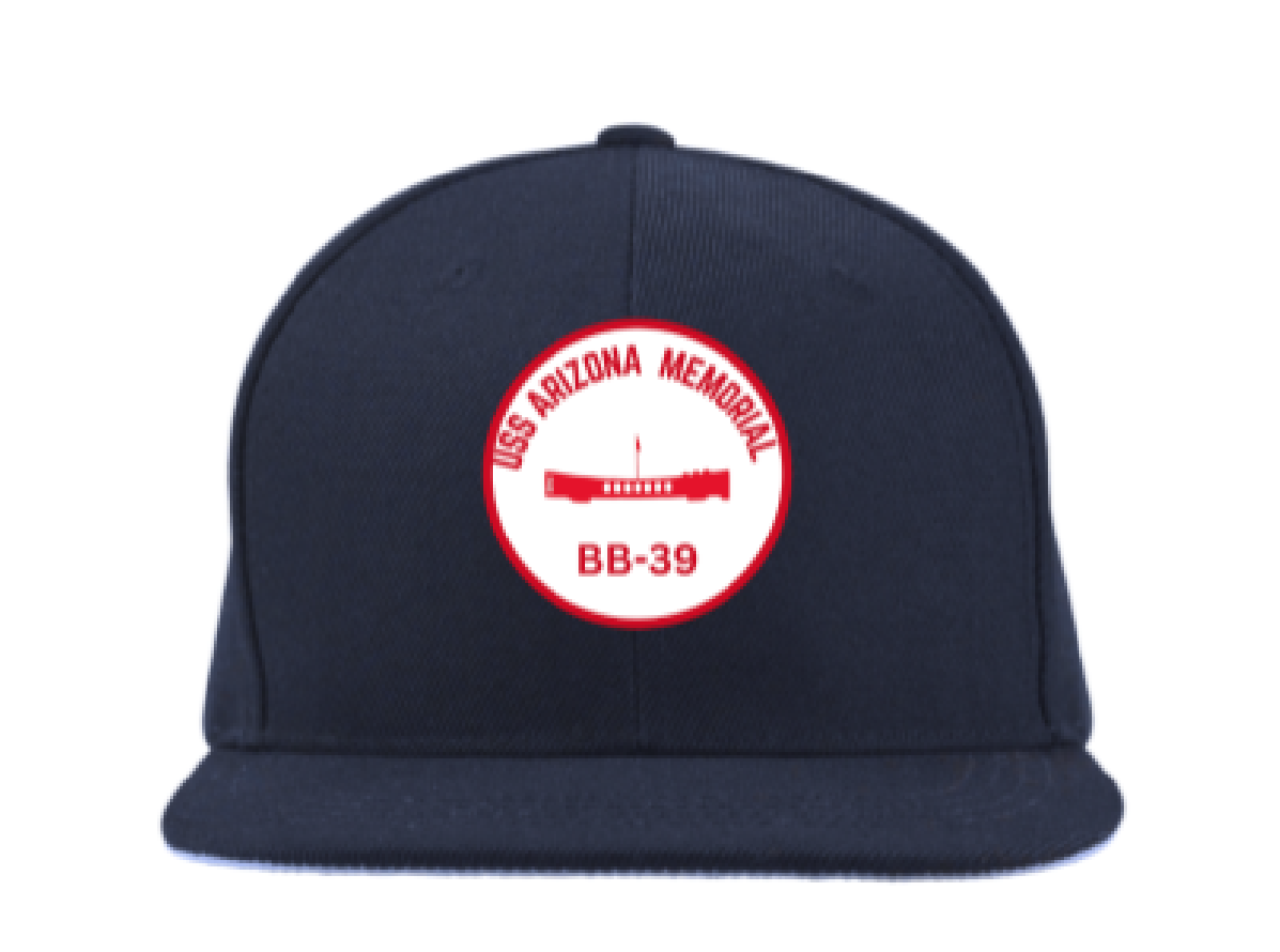 USS Arizona Navy Blue Cap with Red/White Logo (BB-39)