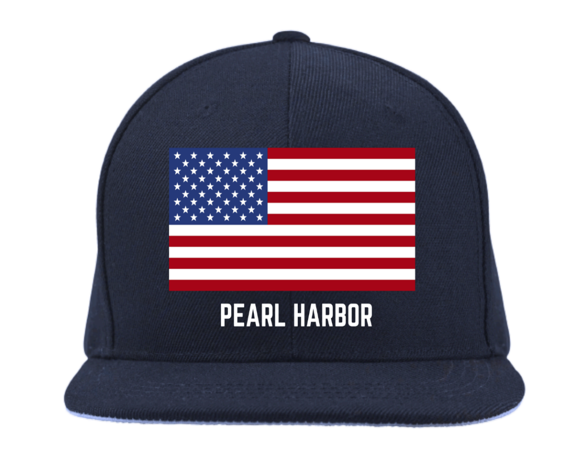 NAVY BLUE, FUL COLOR AMERICAN FLAG