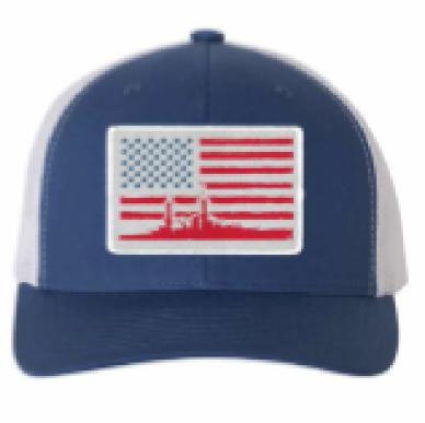 *BLUE AZ FLAG PATCH CAP