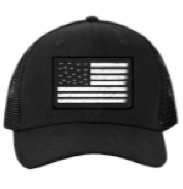 *BLK BOMBER FLAG CAP