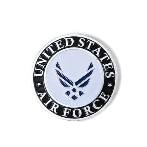 USAF Silver-Brushed Challenge Coin, 39 mm