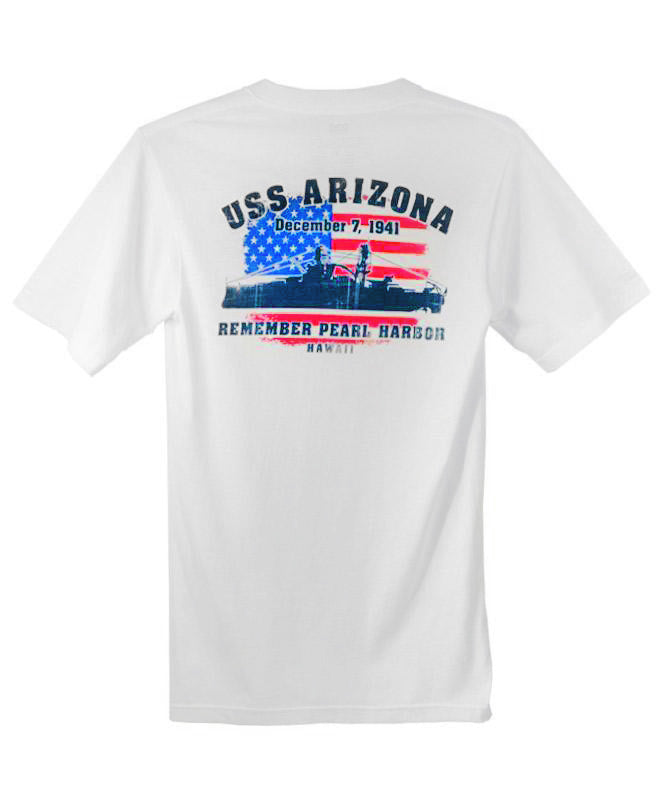 Men's USS Arizona Flag T-shirt, White