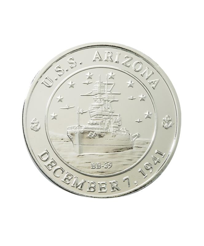 USS Arizona Commemorative Coin Silver Clad