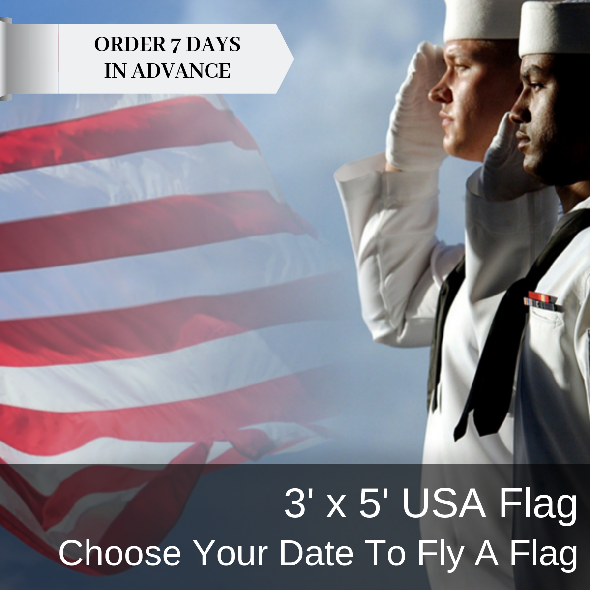 3x5 Choose Your Date USA Flag Flown On USS Arizona Memorial At Pearl Harbor