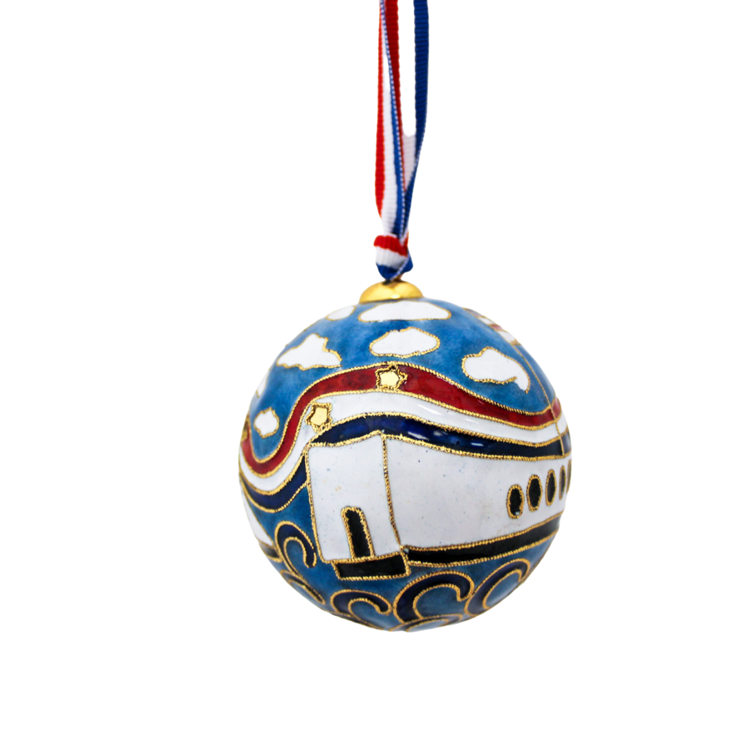 USS Arizona Memorial Handcrafted Metal Ornament, Gold