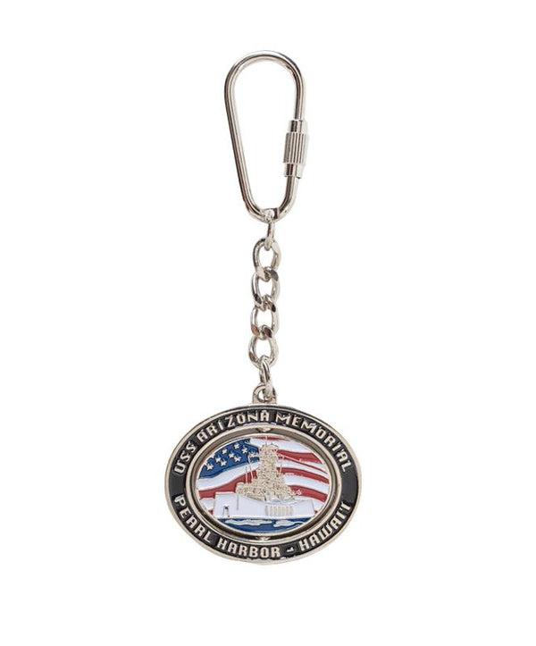 Keychain Pearl Harbor Hawaii 1.5 inch Oval