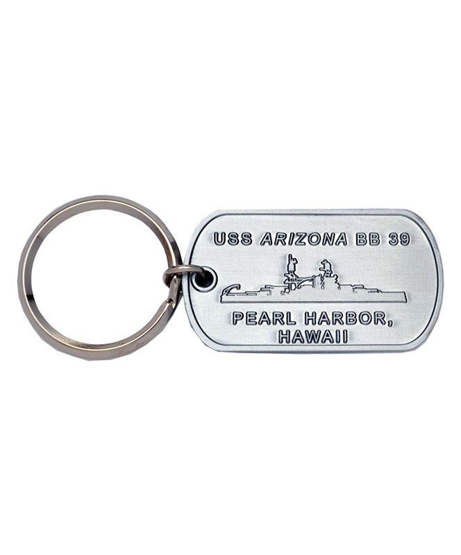 Keychain  USS Arizona BB39 Dog Tag