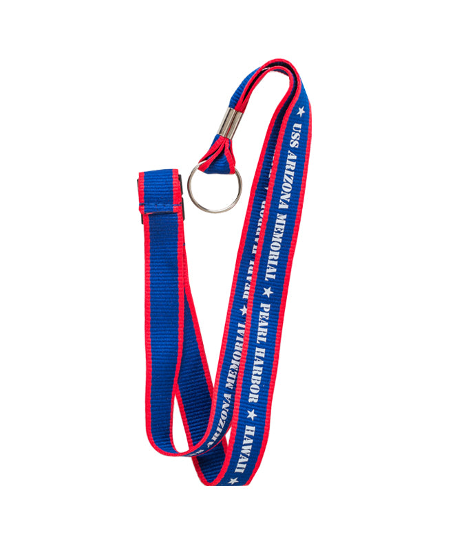 USS Arizona Memorial Lanyard, Red, White & Blue