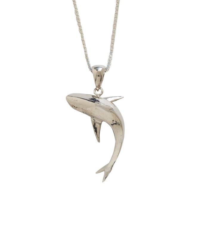 Pearl Harbor Shark Goddess Pendant Sterling Silver