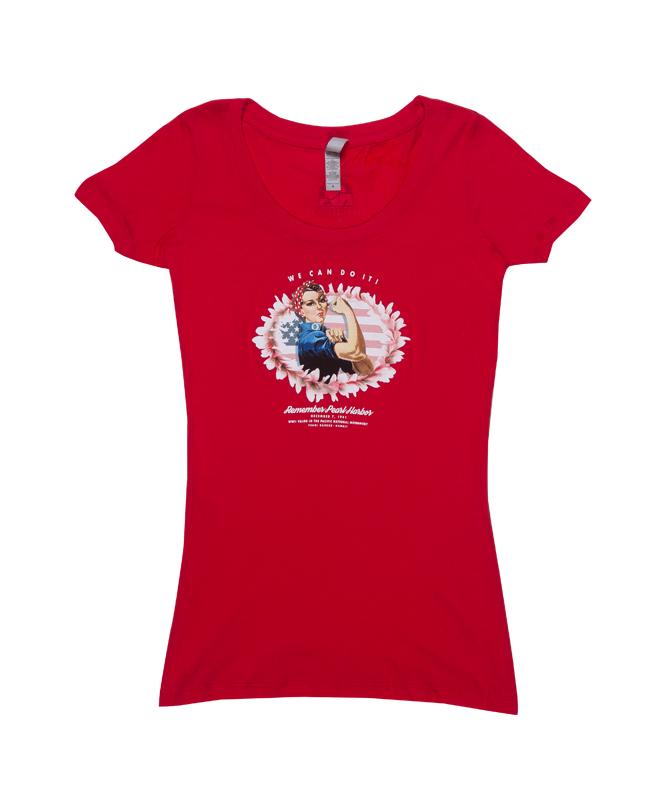 Woman's Rosie the Riveter T-Shirt, Red