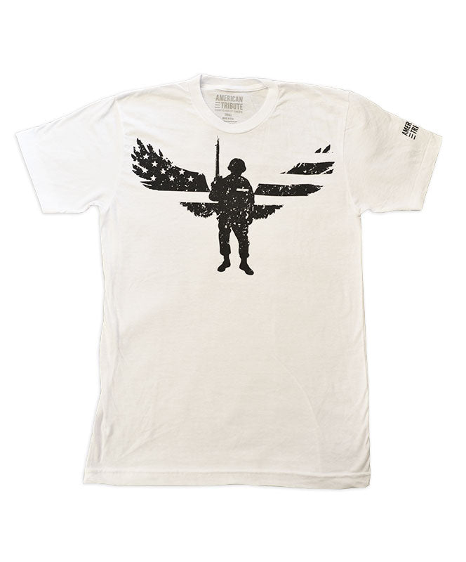 Men's American Tribute Brand Soldier Tribute T-shirt, White