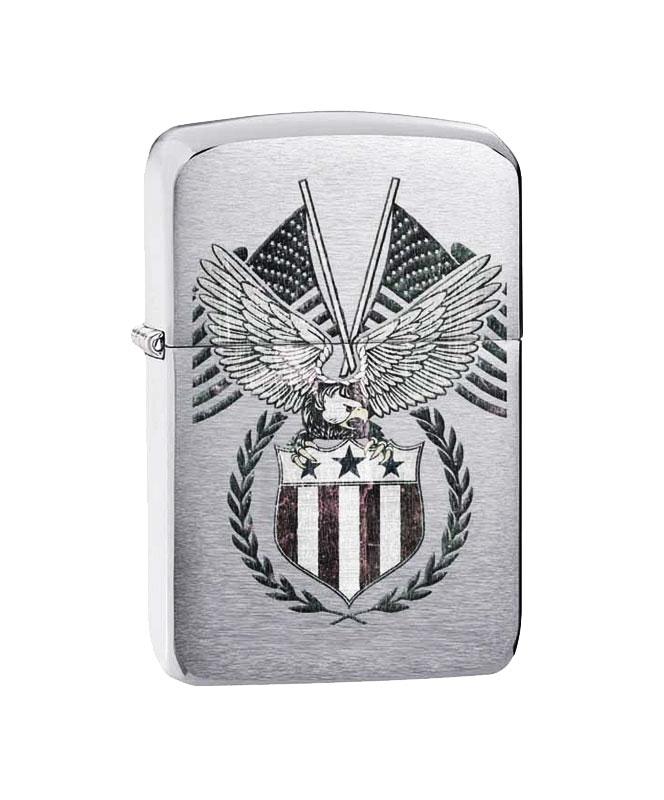 AMERICAN EAGLE AND FLAGS ZIPPO LIGHTER
