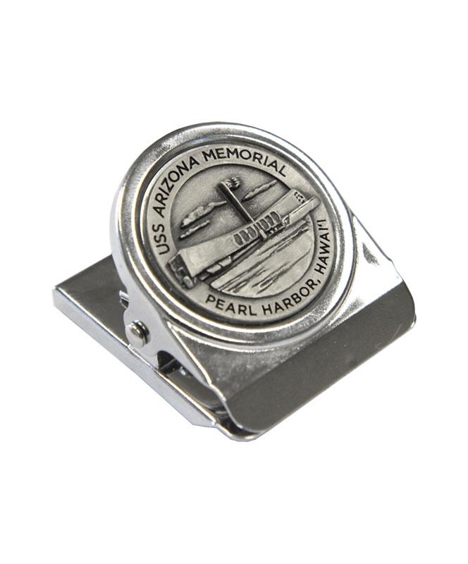 USS Arizona Memorial Clip Magnet, Pewter
