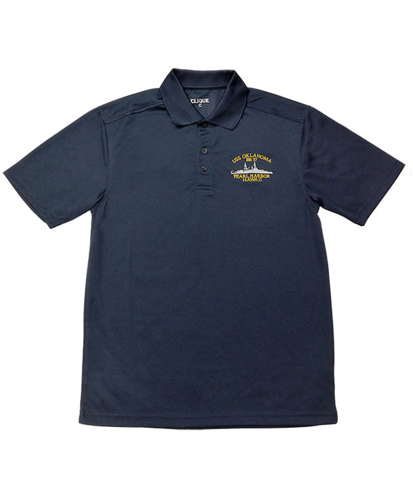 Men's USS Oklahoma Sports Polo, Navy