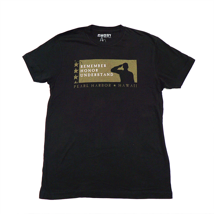 Men's Salute Remember Honor Understand Shirt, Black