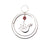 Poppy Flower Remembrance Christmas Ornament, Silver Plated