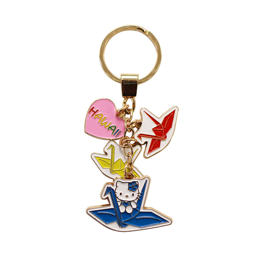 Hello Kitty Tsuru Charm Keychain, Blue