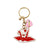 Hello Kitty Tsuru Keychain Red - gold